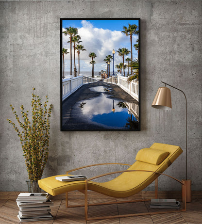 art photography by Craig Meyer capturing a playful framed pier scene in Oceanside California