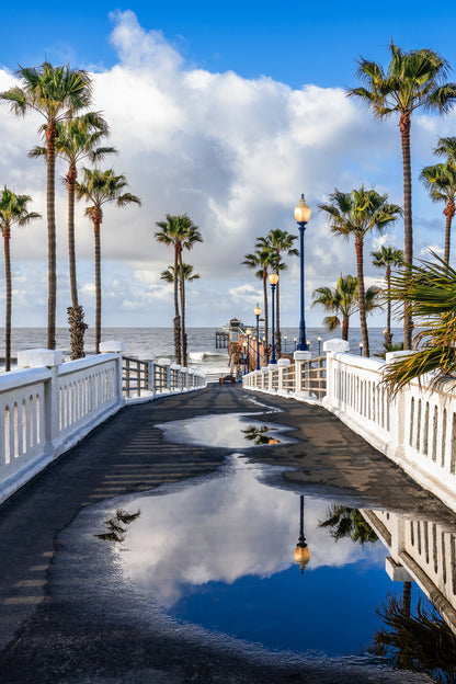 "Puddle Jumper" Oceanside Pier fine art photography by Craig Meyer capturing a playful pier scene in Oceanside California